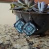Teal Square Earrings - Image 2