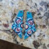Teal/Rose Gold Earrings - Image 2