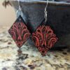 Coral/Black Earrings