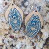 Champagne/Teal Earrings - Image 2